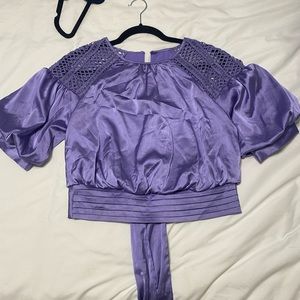 Purple cropped top